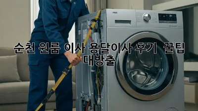 순천 원룸 이사? 용달이사 후기 & 꿀팁 대방출!